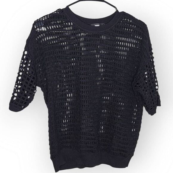 DKNY Women's Open Stitch Sweater in Black size Small - Picture 2 of 7